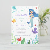 Ocean Party voor meisjes Kaart (Staand voorkant)