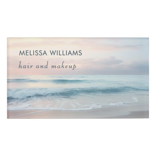 Ocean Pastel Colors Naambadge (Voorkant)