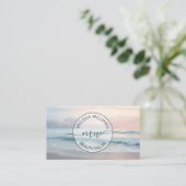 Ocean Pastel Kleuren Logo Visitekaartje (Staand voorkant)