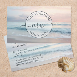 Ocean Pastel Kleuren Logo Visitekaartje