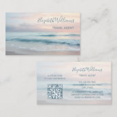 Ocean Pastel Kleuren | QR-code Visitekaartje (Voorkant / Achterkant)