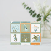 Ocean Patchwork Briefkaart (Staand voorkant)