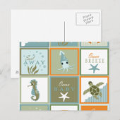 Ocean Patchwork Briefkaart (Voorkant / Achterkant)