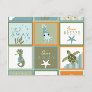 Ocean Patchwork Briefkaart