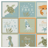 Ocean Patchwork Stof (Close Up)