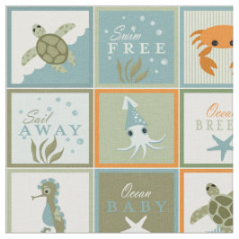 Ocean Patchwork Stof