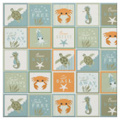Ocean Patchwork Stof (Swatch)
