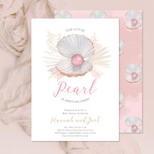 Ocean Pearl Zee Schelp Roze Meisje Baby Shower