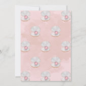Ocean Pearl Zee Shell Roze Meisje Baby shower Kaart (Achterkant)