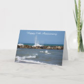 Ocean Personalized 25th Wedding Jubileum Kaart (Voorkant)