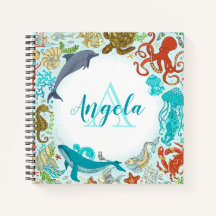 Ocean Personalized Notebook (Monogram Onderwater)