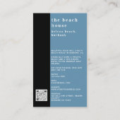 Ocean Photo Beach Guest House Visitekaartje (Achterkant)