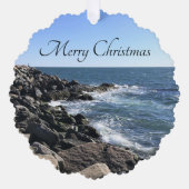 Ocean Photo Bedankt Klant Vrolijk Kerstfeest Ornament Kaart (Voorkant)