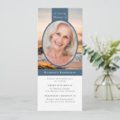 Ocean Photo Begrafenis Digitale uitnodiging (Staand voorkant)