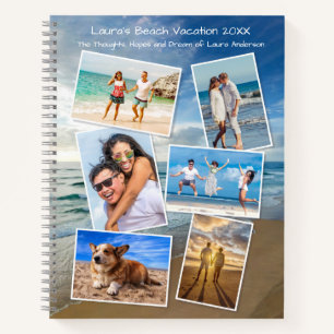 Ocean Photo Collage Sjabloon Sketchbook Journal Notitieboek