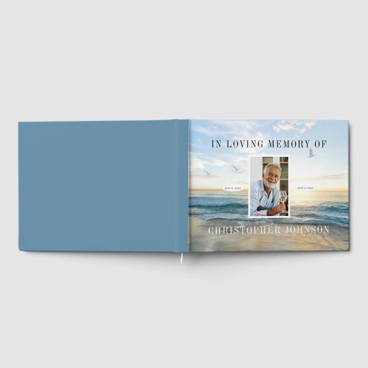 Ocean Photo Funeral Guest Book Gastenboek (Volledig)