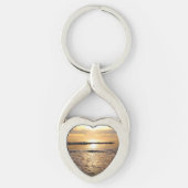 Ocean Photo Heart Shape Sleutelhanger  (Voorkant)