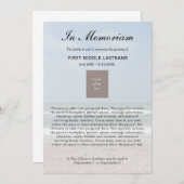 Ocean Photo Obituary Death Announding Aankondiging (Voorkant / Achterkant)