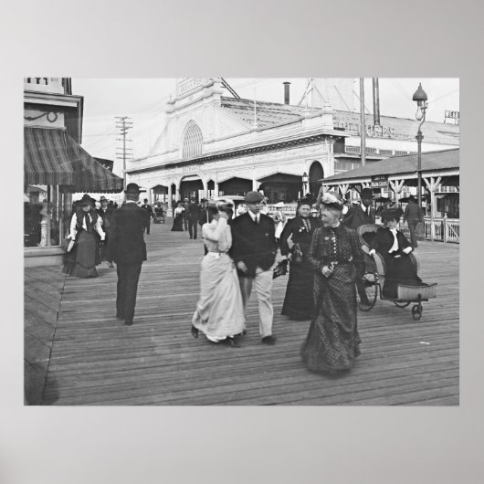 Ocean Pier in Atlantic City 1902 Poster (Voorkant)