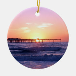 Ocean Pier op Sunset Keramisch Ornament