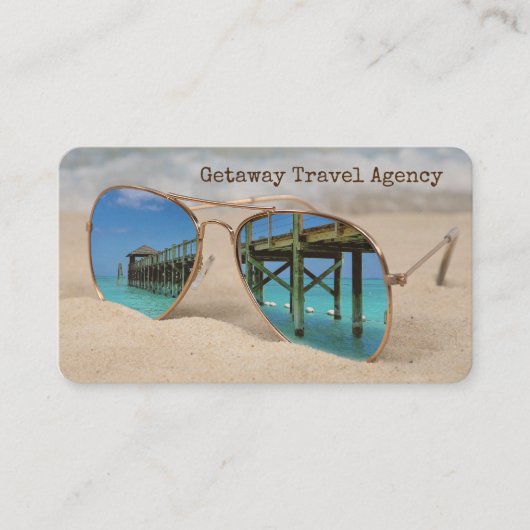 Ocean Pier Reflection in Sunbril Visitekaartje (Voorkant)