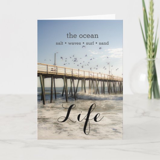 Ocean Pier Wenskaart Kaart (Voorkant)