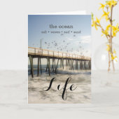 Ocean Pier Wenskaart Kaart (Gele Bloem)