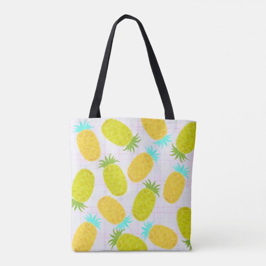 Ocean Pineapples Farmhouse Pattern Tote Bag (Achterkant)