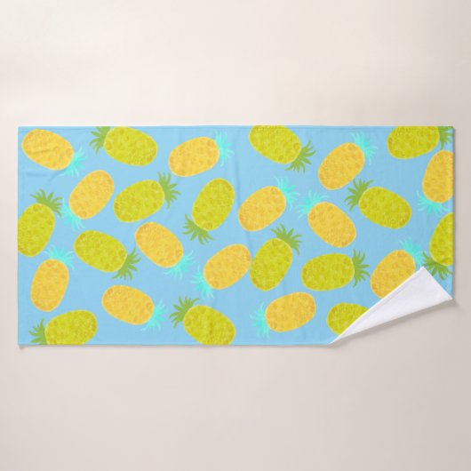 Ocean Pineapples Pattern Badhanddoek (Badhanddoek)