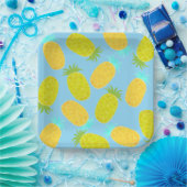 Ocean Pineapples Pattern Papieren Bordje (Feest)