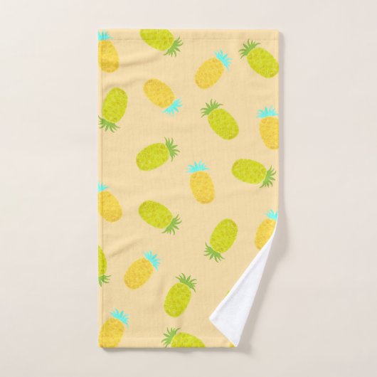 Ocean Pineapples Peach Pattern  Bad Handdoek (Handdoek)