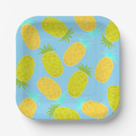 Ocean Pineapples Sky Pattern  Papieren Bordje
