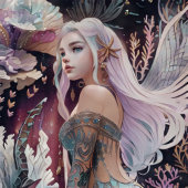 Ocean Pink Bourgondië Waterverf Zeemeermin Rugzak