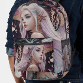 Ocean Pink Bourgondië Waterverf Zeemeermin Rugzak