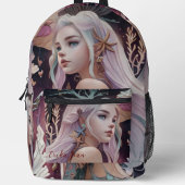 Ocean Pink Bourgondië Waterverf Zeemeermin Rugzak