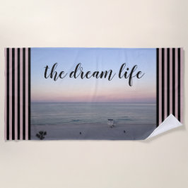 Ocean Pink Sunrise Dream Life Strandlaken