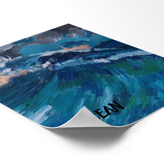 OCEAN POSTER VAN PAULA REILLY. (Hoek)