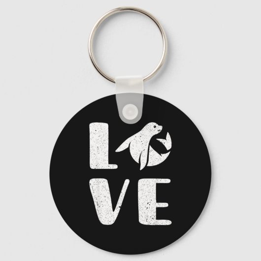 Ocean Puppy Seal Lover Valentines Day Gift Sea Lio Sleutelhanger (Voorkant)