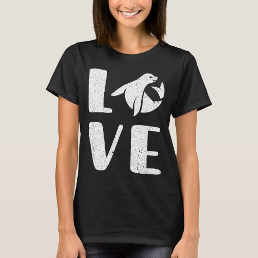 Ocean Puppy Seal Lover Valentines Day Gift Sea Lio T-shirt (Voorkant)