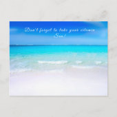 Ocean Quote Beach Zee Life Aqua Blue Briefkaart (Voorkant)