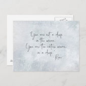 Ocean Quote je bent geen druppel in Ocean -Rumi Briefkaart (Voorkant / Achterkant)