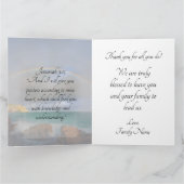 Ocean Rainbow Pastor Waardering Dank u kaart (Binnen)