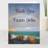 Ocean Rainbow Pastor Waardering Dank u kaart (Voorkant)