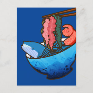 Ocean Ramen Tentacle Kelp Whale Food Natuur Briefkaart