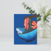 Ocean Ramen Tentacle Kelp Whale Food Natuur Briefkaart (Staand voorkant)
