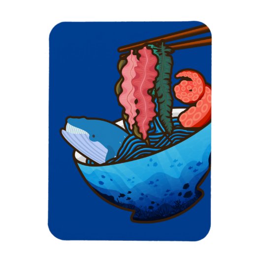 Ocean Ramen Tentacle Kelp Whale Food Natuur Magneet (Verticaal)