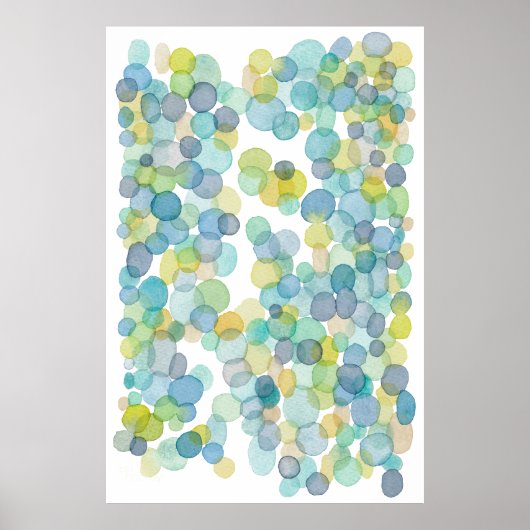 Ocean Reflects Watercolor Artist Painting Print (Voorkant)