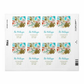 Ocean Return-adreslabels (gepersonaliseerd) Etiket (Full Sheet)