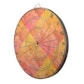 Ocean Rhythms w Grunge Gradient Green & Orange Dartbord (Voorkant Rechts)