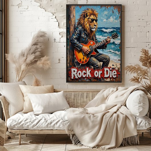 Ocean Roar: een post-Punk leeuw Poster